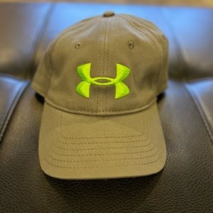 UA grey cap with neon green logo